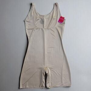 Spanx Open Bust Mid Thigh Bodysuit NWT Sz 3X 10133P Natural Glam Beige Shapewear
